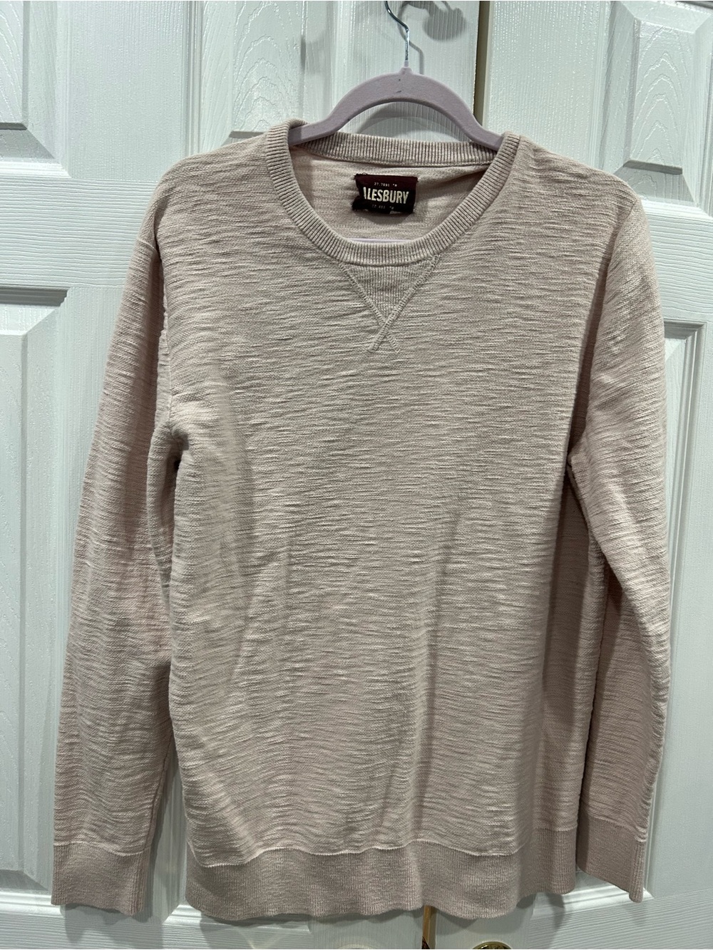 Lesbury Men's Crewneck Sweater in Light Beige